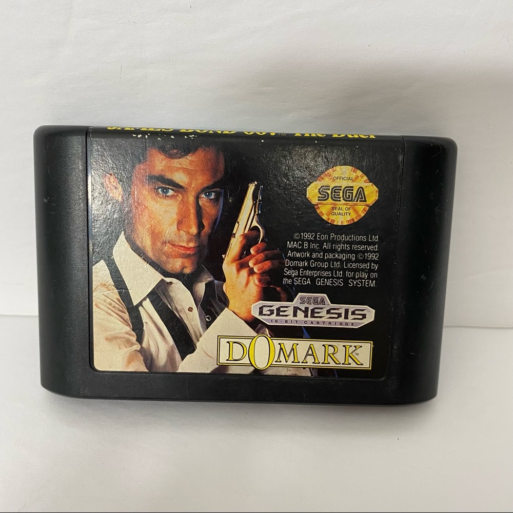 Vintage 1992 Sega Genesis Game James Bond 007 The Duel Tested Works - Picture 1 of 4